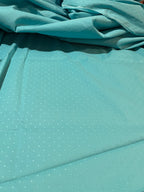 TEAL STRETCHY SWISS DOT