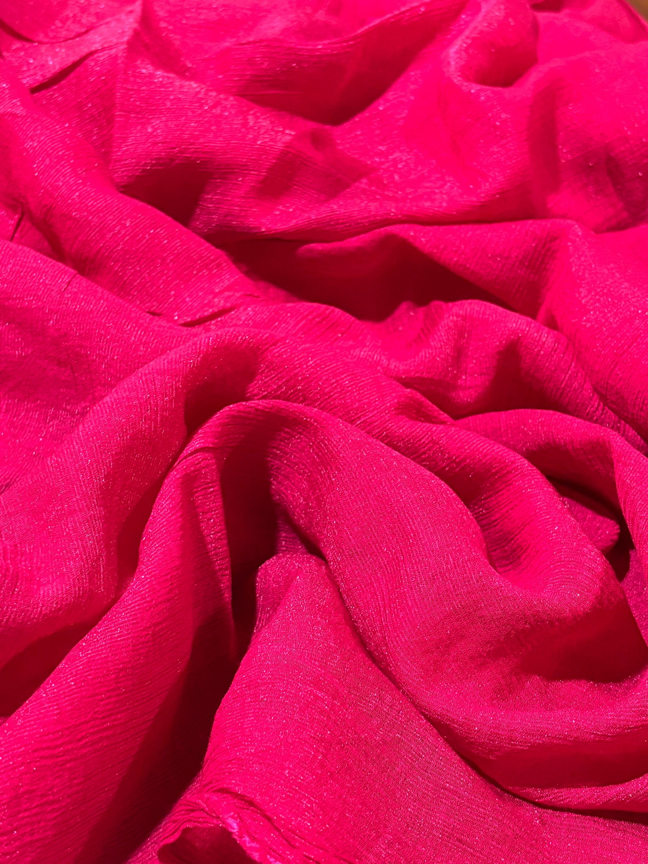 DARK PINK SHIMMERY GAUZE