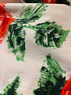 BIG RED FLOWERS AND GREEN LEAVES