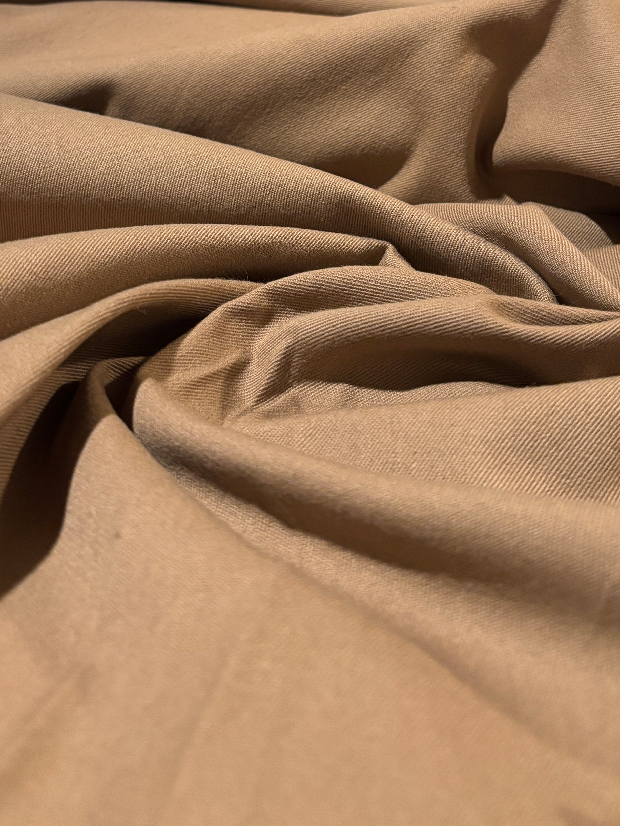 TAUPE-ISH BEIGE-IS  STRETCHY COTTON TWILL