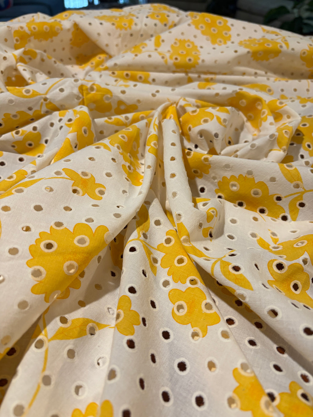 YELLOW FLORAL EYLET