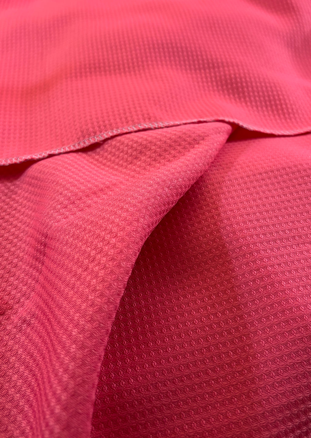 VINTAGE SALMON WAFFLE PRINT