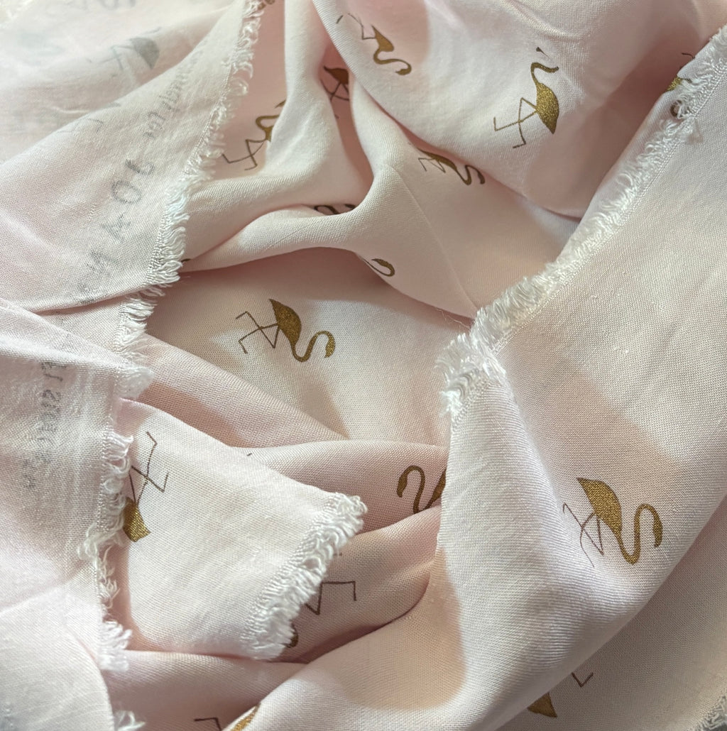 FLAMINGOS RAYON CHALLIS