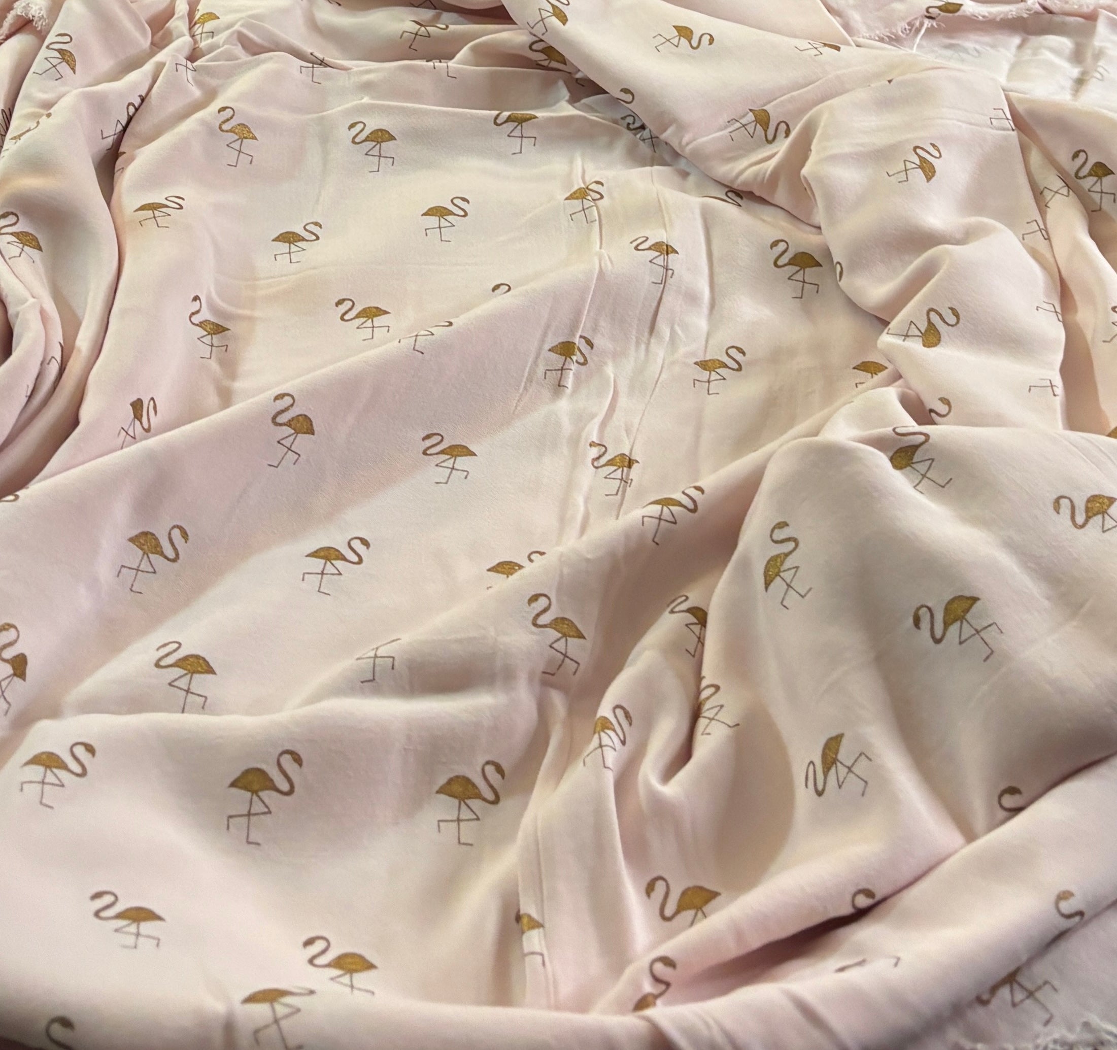 FLAMINGOS RAYON CHALLIS