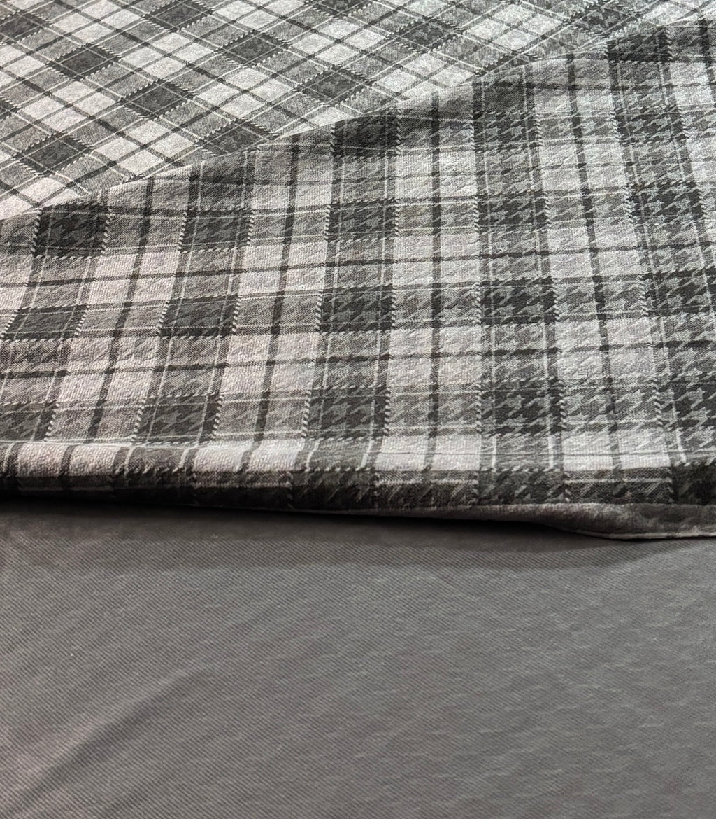 SHADES OF GRAY HOUNDSTOOTH PLAID