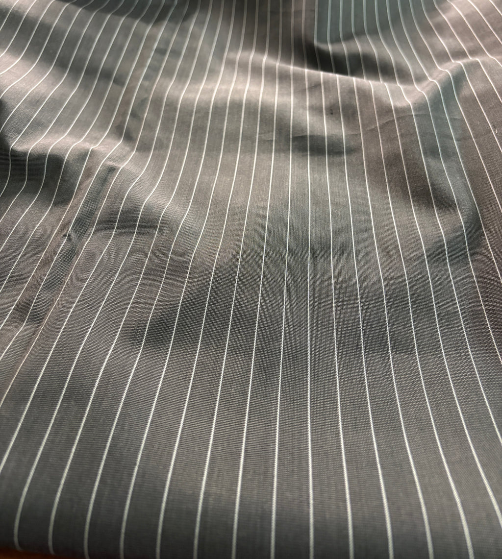 GRAY AND WHITE PIN STRIPES