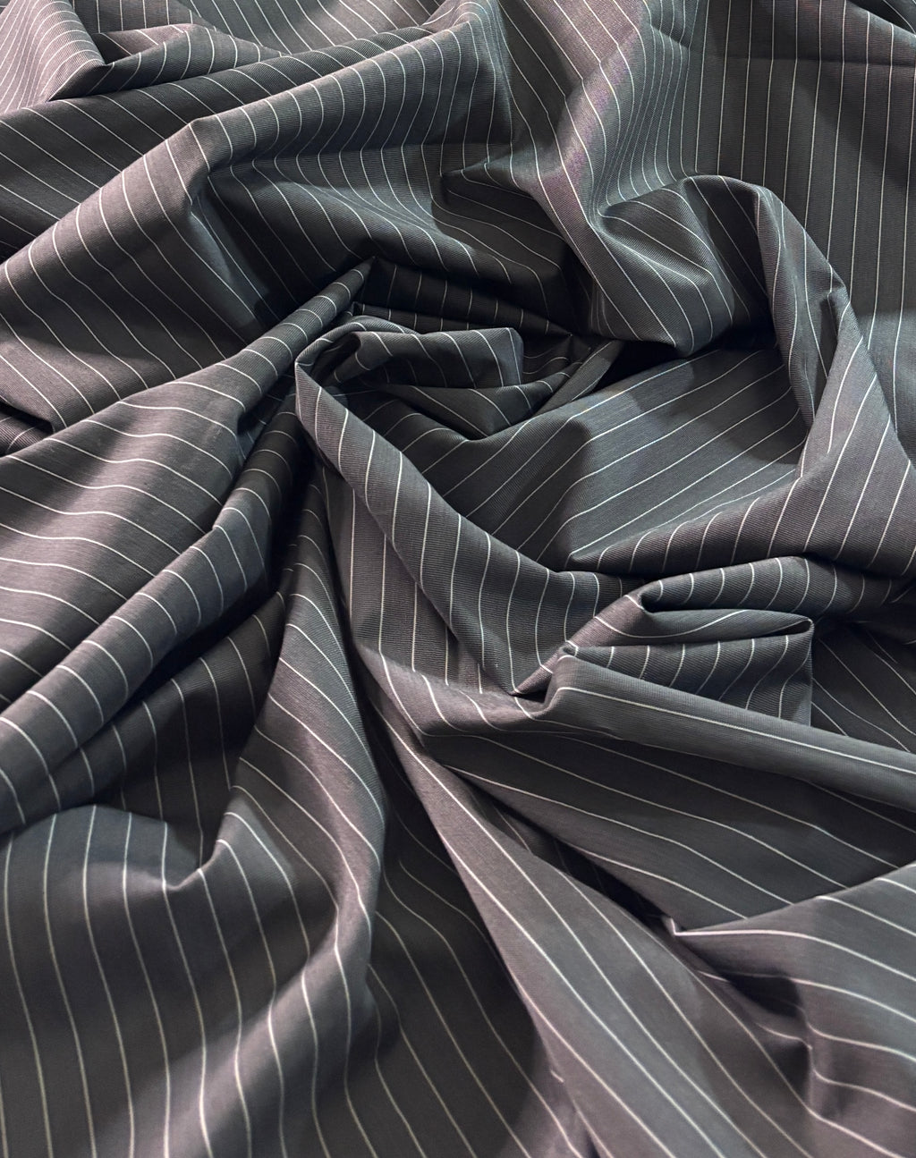 GRAY AND WHITE PIN STRIPES