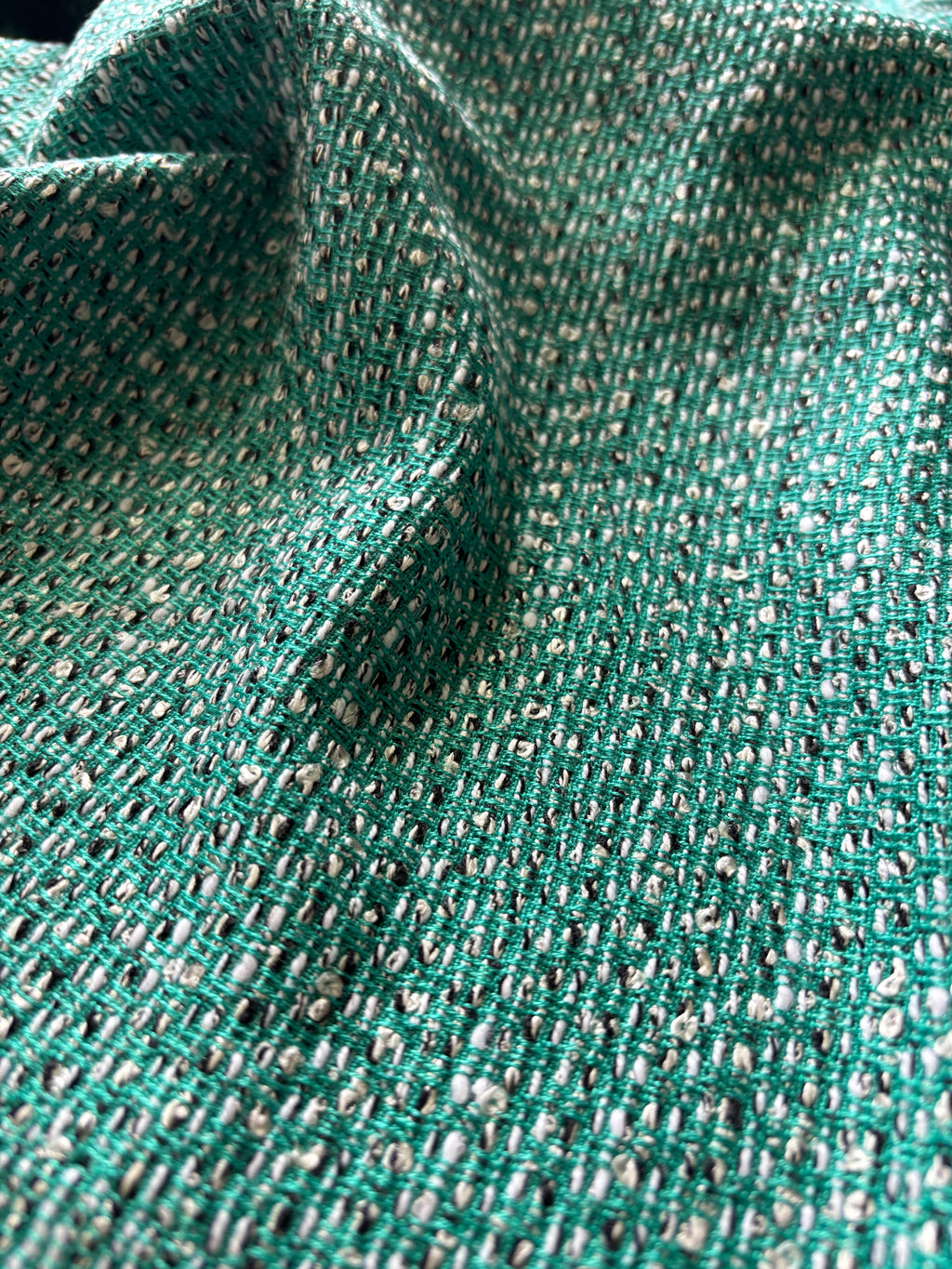TEAL WITH BLACK AND WHITE SPECKLES