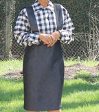 BLACK AND WHITE CHECK STRETCHY SILKY PRINT